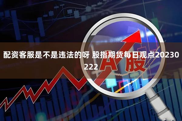 配资客服是不是违法的呀 股指期货每日观点20230222