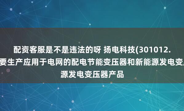 配资客服是不是违法的呀 扬电科技(301012.SZ)：主要生产应用于电网的配电节能变压器和新能源发电变压器产品